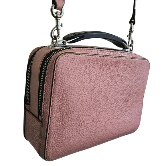 Marc Jacobs The Box 23 Pink Pebbled Leather Crossbody Handbag - Picture 8 of 13